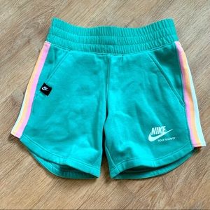 Nike Green Shorts with stripe
